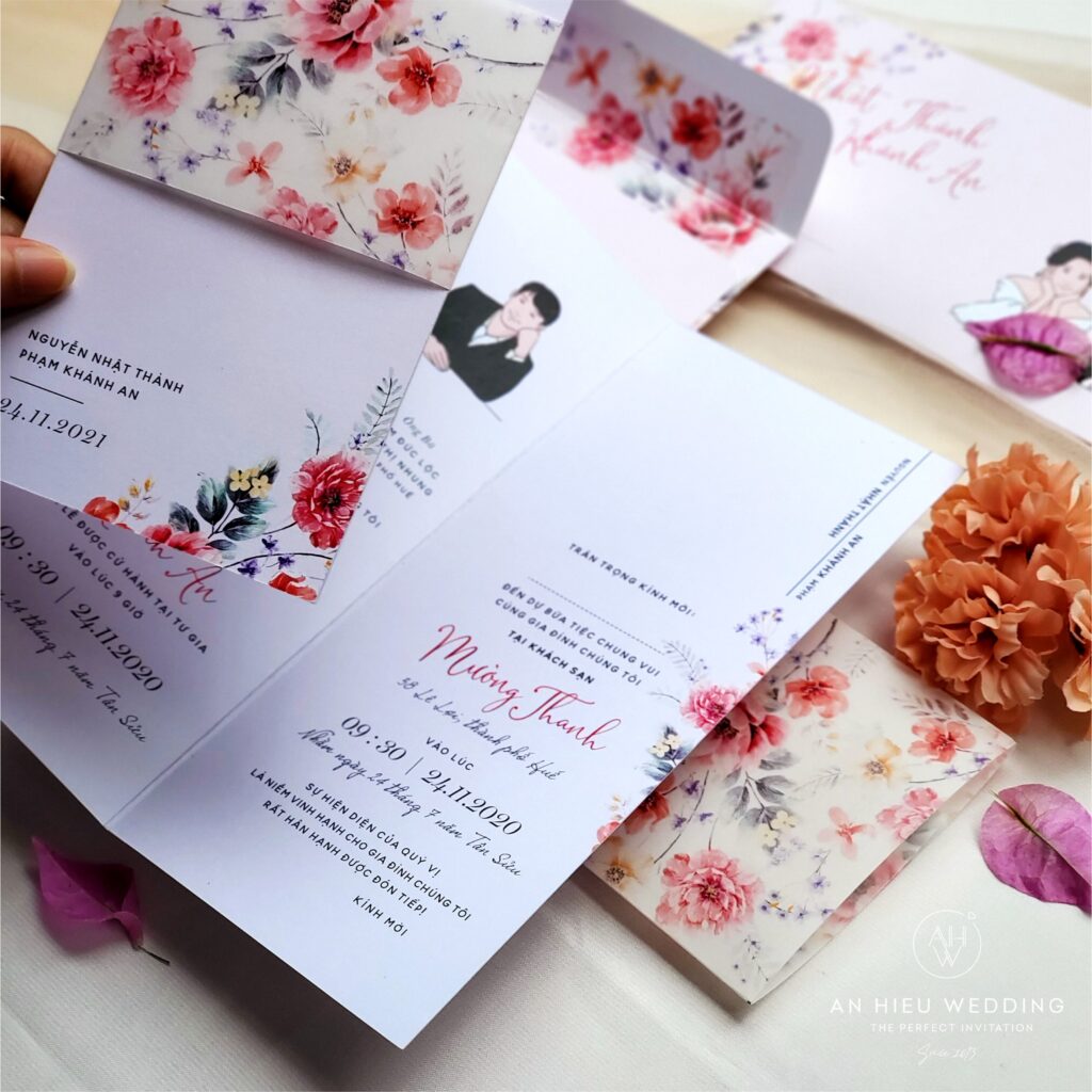 AnHieu Wedding nằm trên 06/20 đường Nguyễn Công Trứ - TP. Huế, từ lâu đã là một địa chỉ tin cậy chuyên cung cấp in ấn, thiết kế các mẫu thiệp cưới tại huế đẹp mắt và chất lượng đảm bảo trong cả nước.